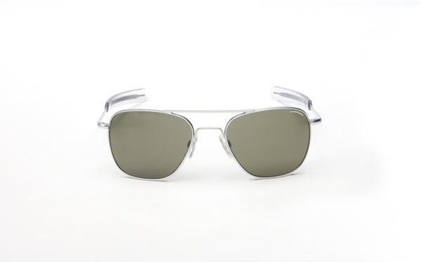 Aviator 55MM Matte Chrome - Gray Lenses